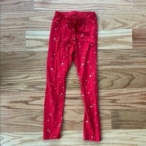 Cat & Jack Red Heart Print Leggings with Stretchy Comfort
